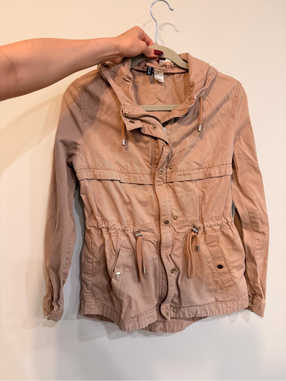 Divided Blush Utility Anorak Jacket with Hood